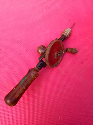 Vintage hand drill used, functional