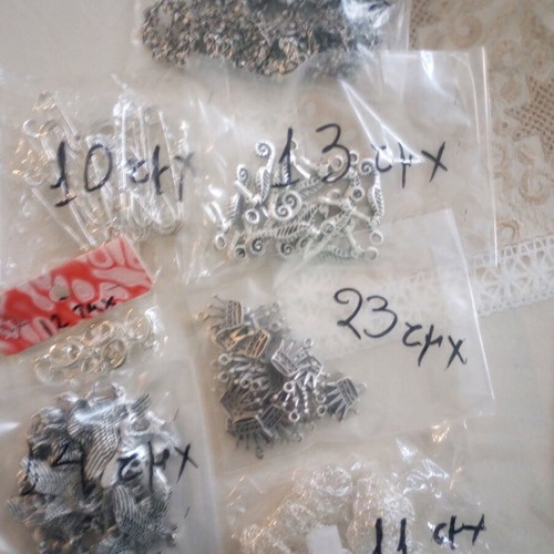 Set of 140 Metal Decorative Charms for Crafts and Jewelry Making