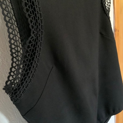 Black bodysuit with edge knitting size Small like new