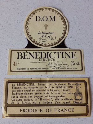Ετικέτα Benedictine Liqueur μεταχειρισμένη