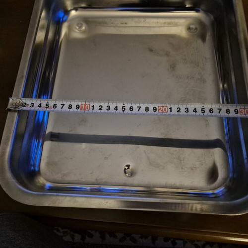Rectangular baking tray with lid 37x32cm stainless steel AISI 430 new