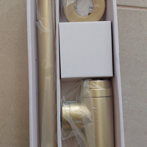 Adjustable siphon for sink new, golden finish 1"1/4