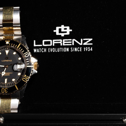 Lorenz Submariner 14733 used vintage watch with brown dial