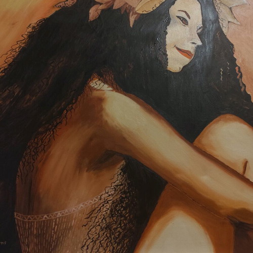 Two modern art paintings like new