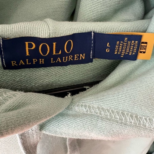 Polo Ralph Lauren Double Knit Hoodie Men XL like new, green and turquoise