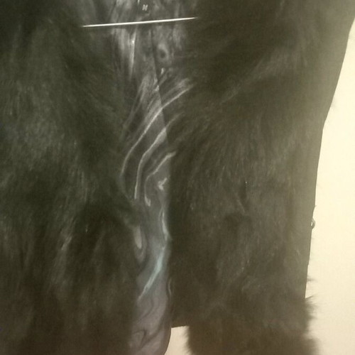 Women's vest like new with impressive synthetic fur black size M