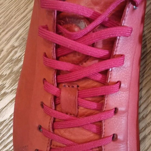 Diesel Naptik men's sneakers size 45, tango red leather, like new