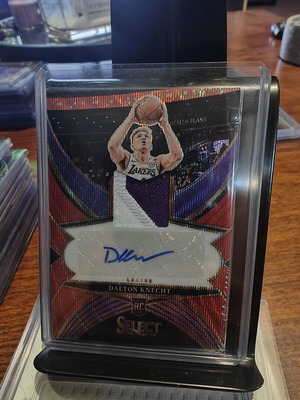 2024-25 Panini Select Dalton Knecht Rookie Jersey Autographs Red Prizm card