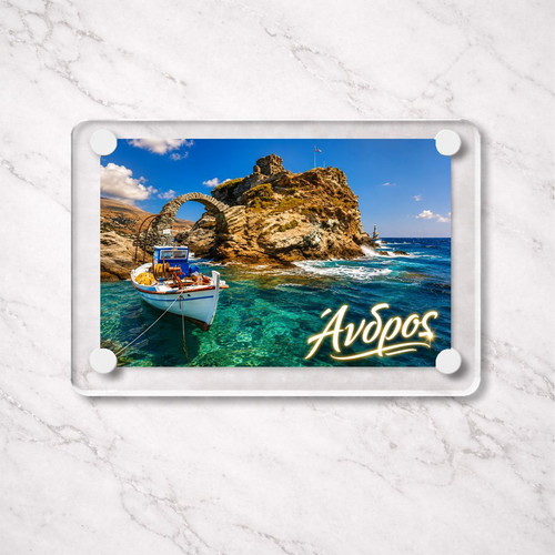 Acrylic fridge magnet 6x9cm – Andros, Greek Summer collection