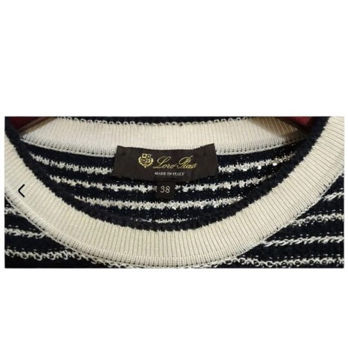 Loro Piana short sleeve sweater new, cotton silk, size 38 IT