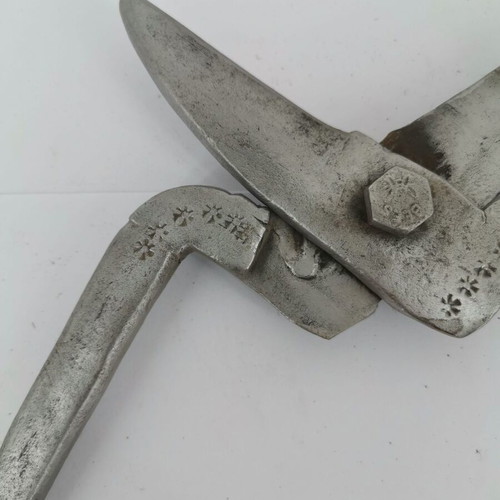 Blacksmith scissors used, ornate, circa 1900