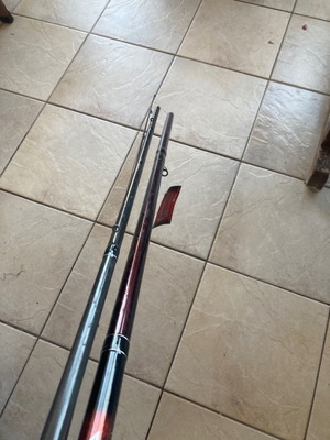 Robinson three-piece fishing rod new, model red star high carbon fibreglass composite