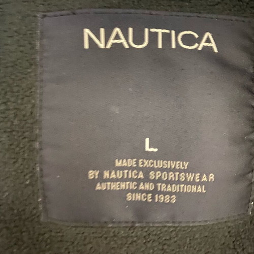 Nautica jacket Large like new, red with 3 pockets