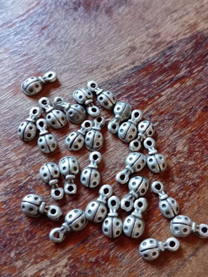 Metal ladybug charms 10mm pack of 25 new