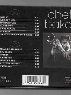 Chet Baker The Gold Collection CD used, jazz