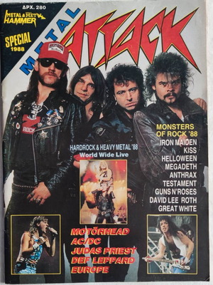 Metal Attack magazine 1988 used, collectible special Metal Hammer edition