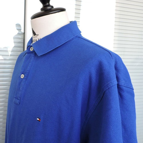 Tommy Hilfiger men's blue cotton polo shirt, size XL