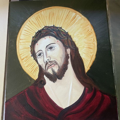 Oil painting on wood or fabric 70x50 cm