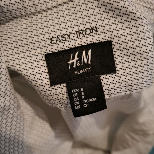 H&M shirt size S like new, black and white