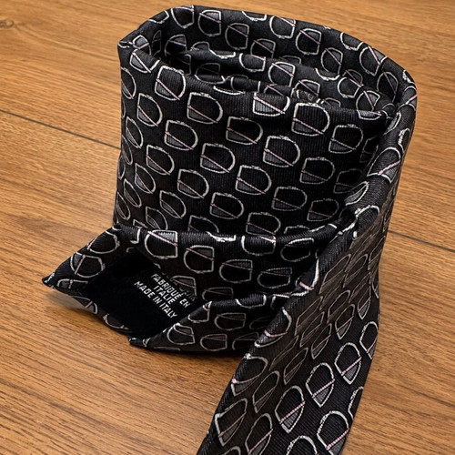 Trussardi silk tie like new, gray