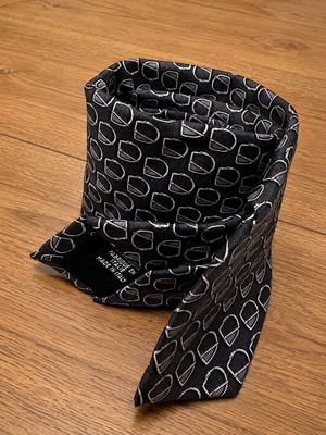 Trussardi silk tie like new, gray