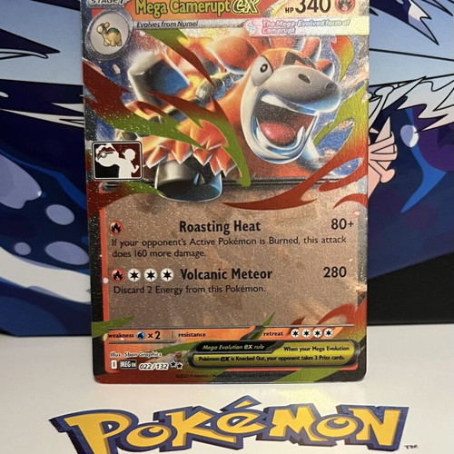 Mega Camerupt EX Pokémon TCG card like new