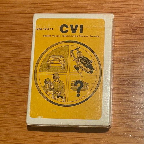 US Army Flash Cards Set 1985 Combat Vehicle Identification like new