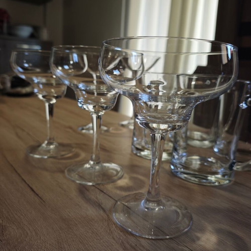 Beer, Martini and Champagne Glasses new, mixed set