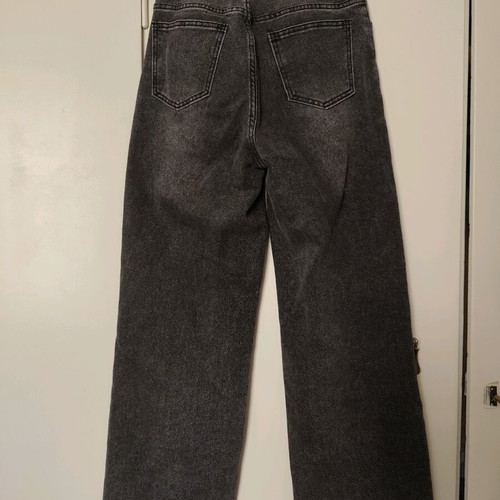 Wide-leg jeans XS gray like new