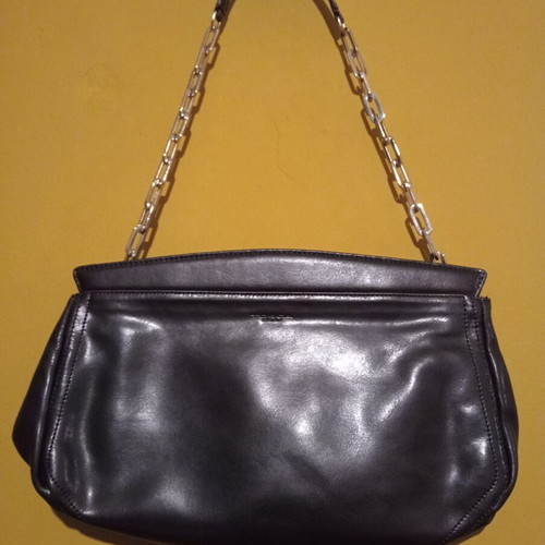 Tosca Blu handbag new, genuine leather, black and silver