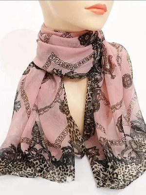 Women's scarves new, pink, size 150×50cm