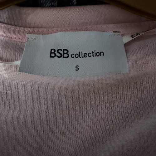 Bsb cotton t-shirt with rhinestone necklace, like new, pink, size S