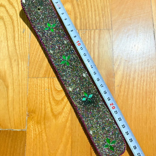 Incense stick holder used, wood and glass with beads decoration