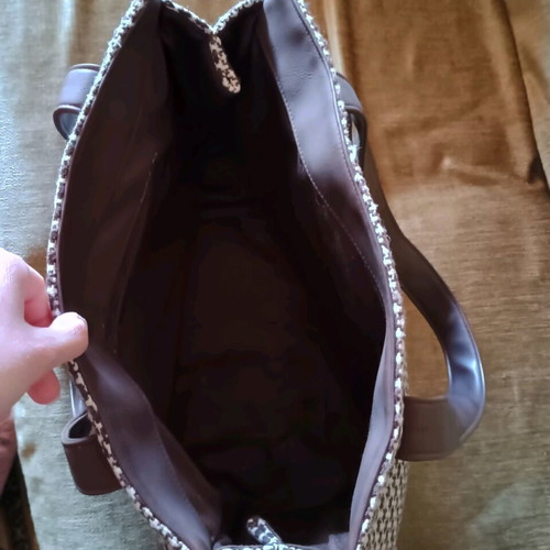 Shoulder bag new, beige and brown