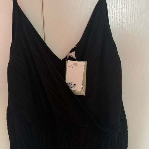 Midi dress black new with tag H&M size L