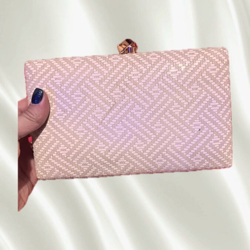 Envelope handbag like new, beige-white