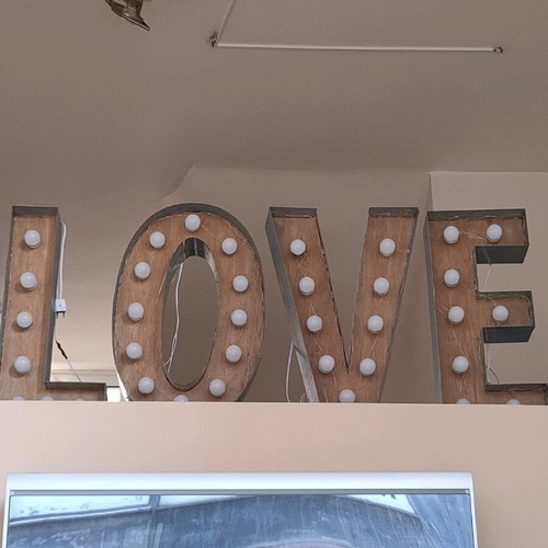 LOVE illuminated letters like new, height 70cm