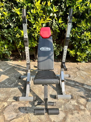 Комплект стойки Viking BR-51 и пейка за фитнес Viking BR-42 Easy Fold употребявани, в добро състояние
