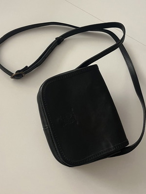 Χειροποίητη δερμάτινη τσάντα unisex από Φλωρεντία Ιταλίας σαν καινούργιο, μαύρη