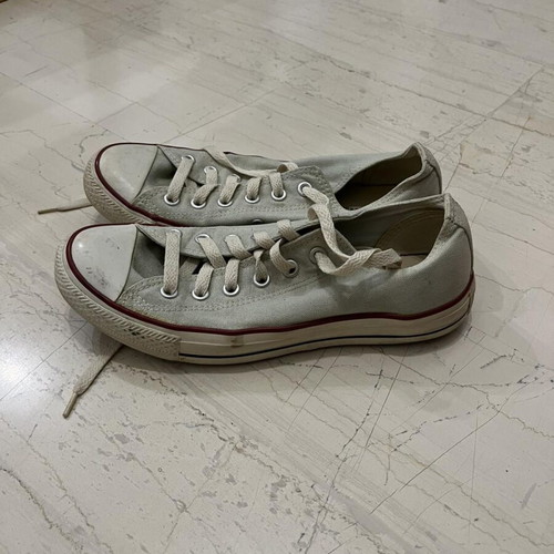 All Star Converse low sneakers used in gray color