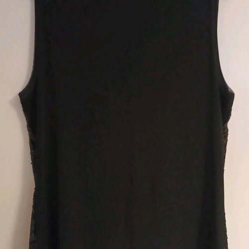 Women's sleeveless top with sequins black, size L, new