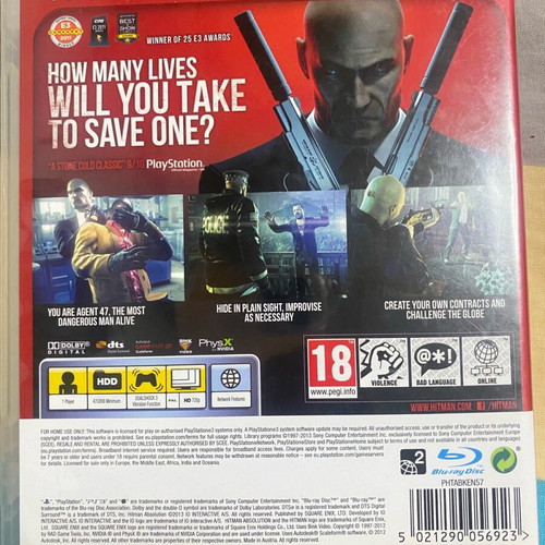 Hitman PS3 game like new