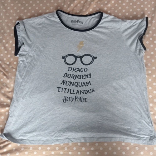 Harry Potter T-shirt used, size XL, black and gray