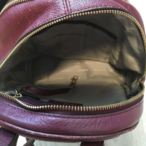 Michael Kors genuine leather backpack used, red