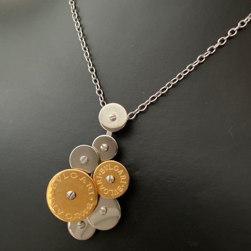 Bulgari Necklace stainless steel gold plated new