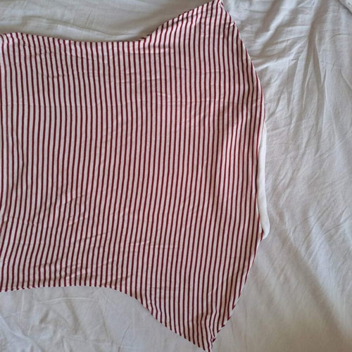 Zara striped t-shirt used, size M, white and red