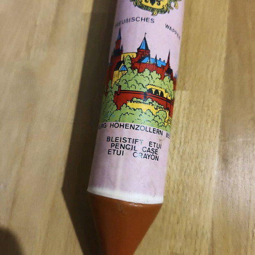 Vintage collectible pencil case used from Germany