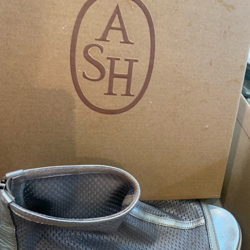 Ash silver peep toe sandals used, size 40.5