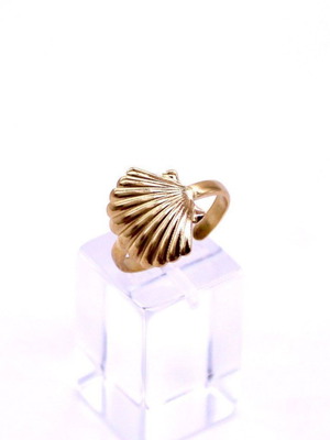 Shell Open Ring made of stainless steel, new