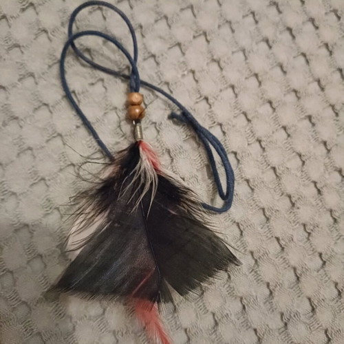 Feather necklace used, choker for neck